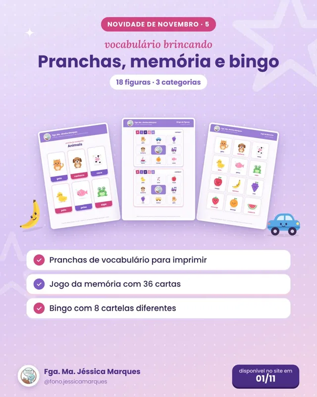 Prévia do material Pranchas, memória e bingo
